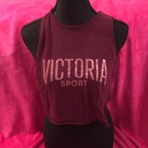Victoria's Secret Maroon Sport Crop Top